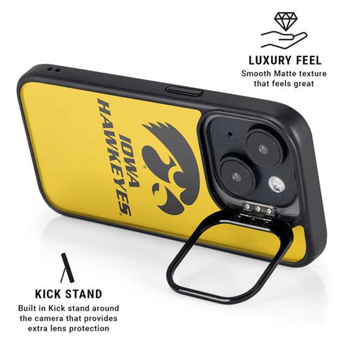 University of Iowa iPhone 15 Kickstand Case